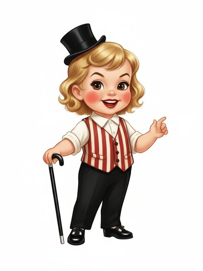 Julia's Vaudeville Adventure 🎩 - Vintage Storybook