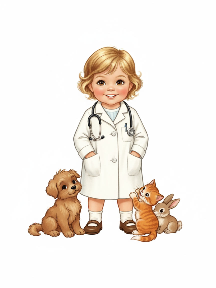 Julia the Tiny Vet - Vintage Storybook