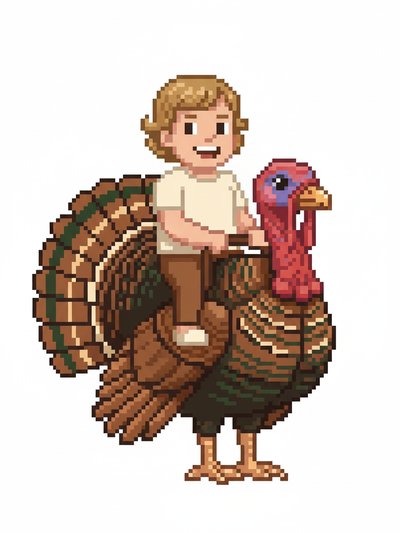 Julia's Turkey Adventure 🦃 - Pixel Art