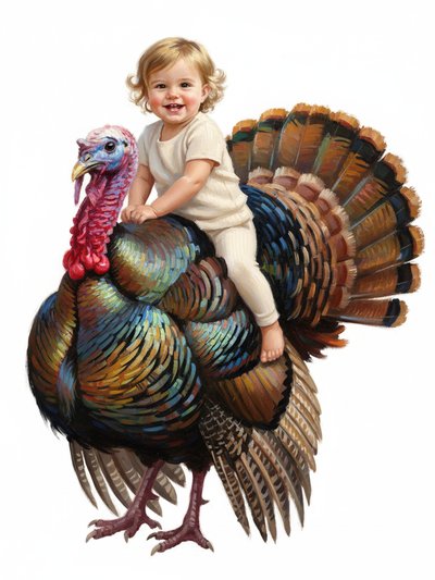 Julia's Turkey Adventure 🦃 - Impressionist Painting