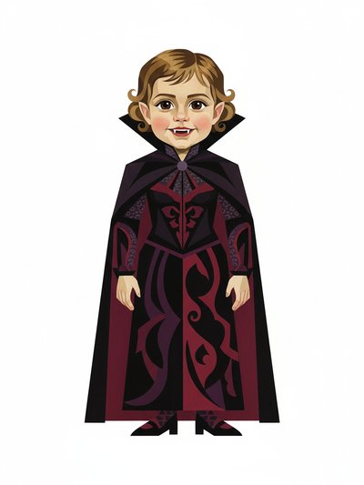 Our Little Vampire Julia 🧛‍♀️ - Cubist Painting