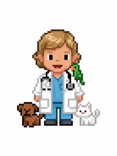 Our Little Vet Julia 🐾 - Pixel Art