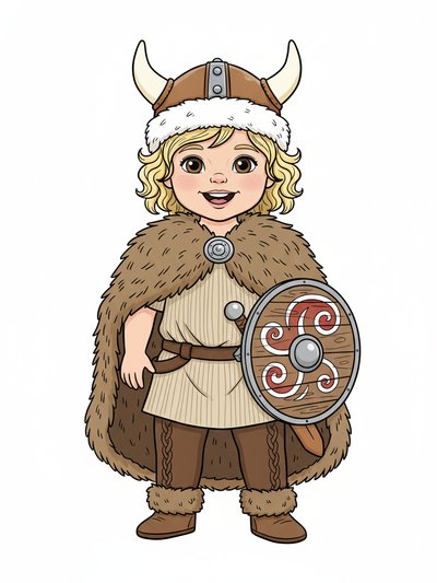 Julia's Viking Adventure 🛡️ - Classic Coloring Book