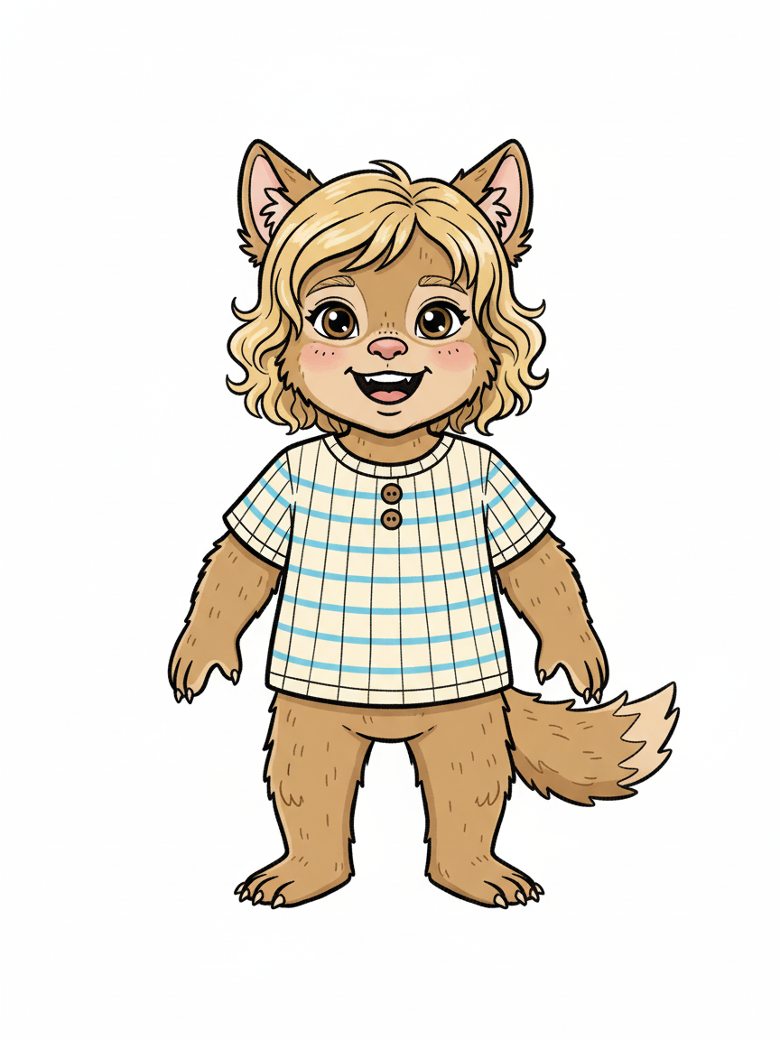 Julia the Playful Wolf - Classic Coloring Book