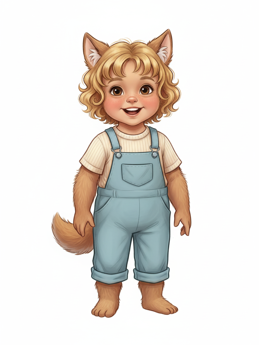 Julia the Playful Wolf - Vintage Storybook