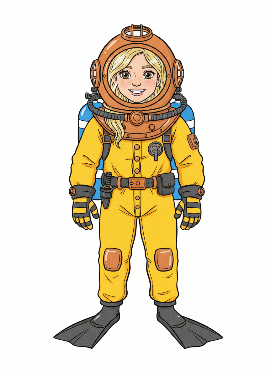 Mary the Ocean Explorer - Classic Coloring Book