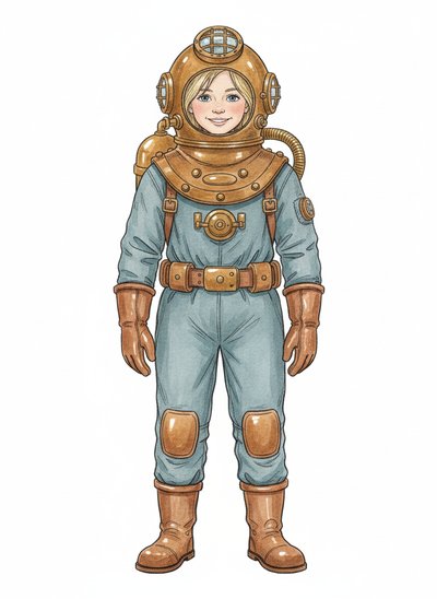 Mary's Dive into Adventure 🌊 - Gentle Pencil