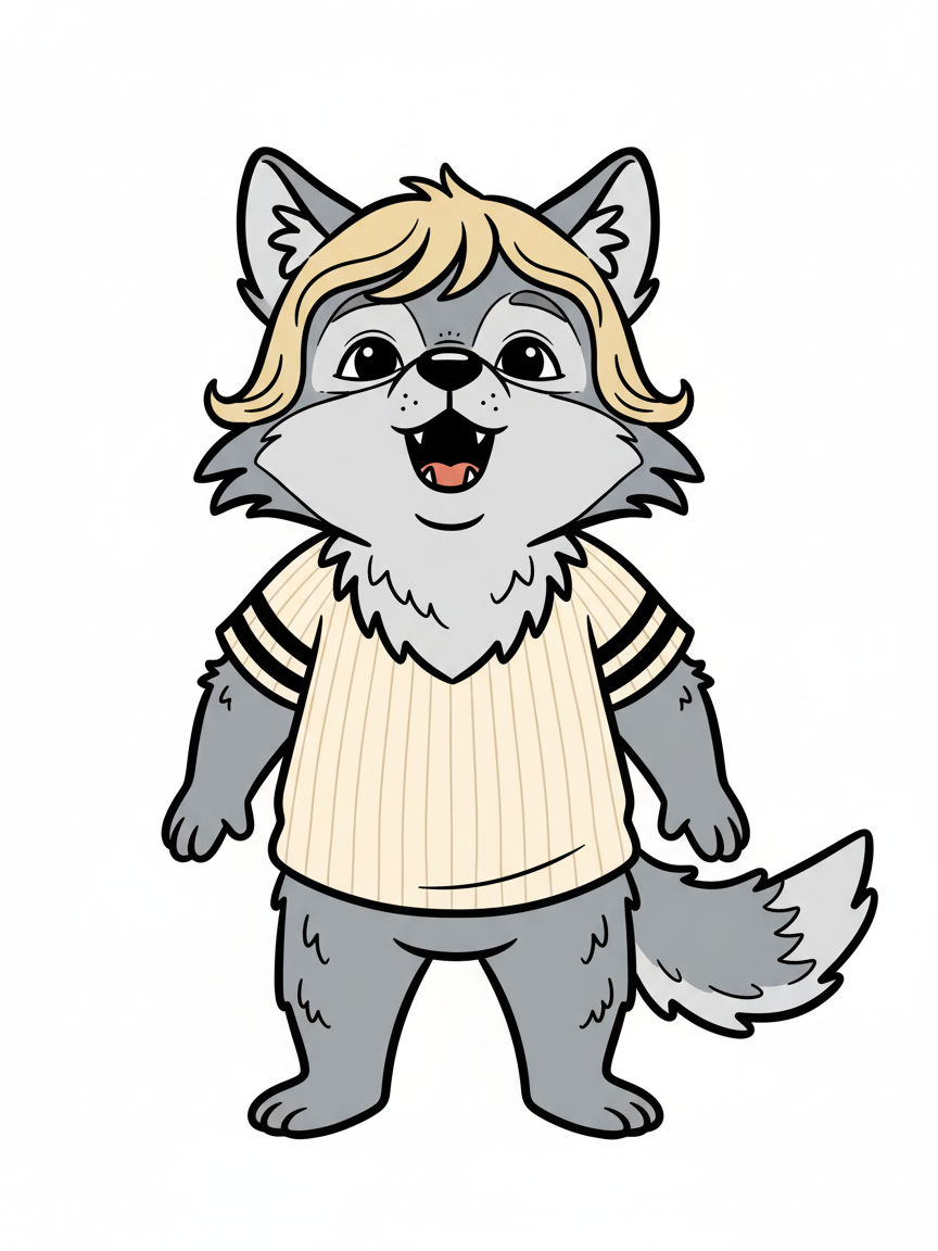 Julia the Playful Wolf - Classic Coloring Book