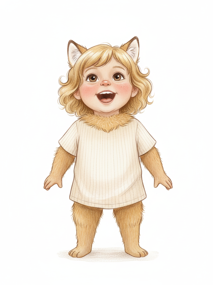 Julia the Playful Wolf - Gentle Pencil