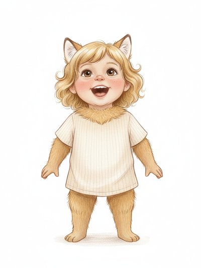 Our Julia's Little Wolf Adventure - Gentle Pencil