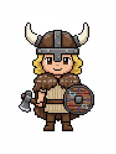 Julia's Viking Adventure 🛡️ - Pixel Art