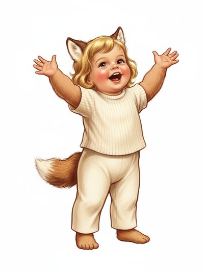 Our Julia's Little Wolf Adventure - Vintage Storybook