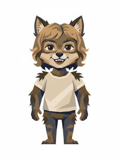 Our Little Werewolf Julia 🌕 - Cubist Painting