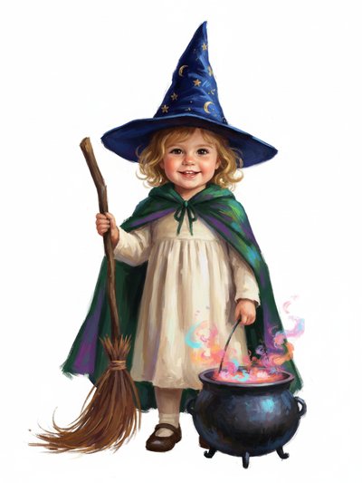 Our Little Witch Julia 🌟 - Impressionist Painting
