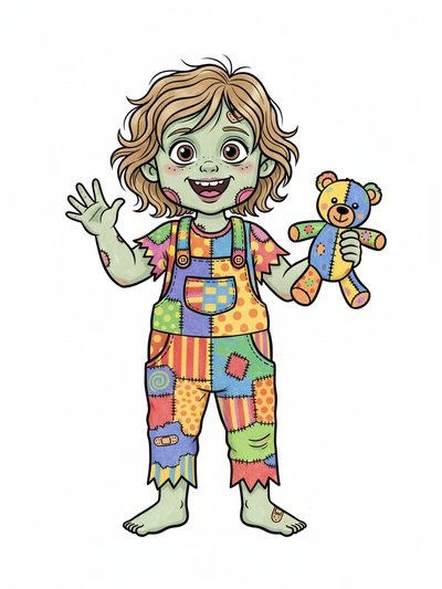 Our Little Zombie Julia 💚 - Classic Coloring Book