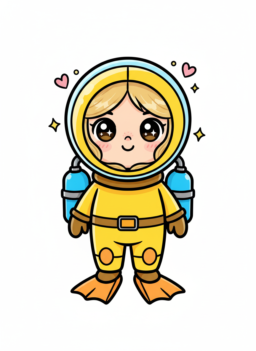 Mary the Ocean Explorer - Kawaii Cute