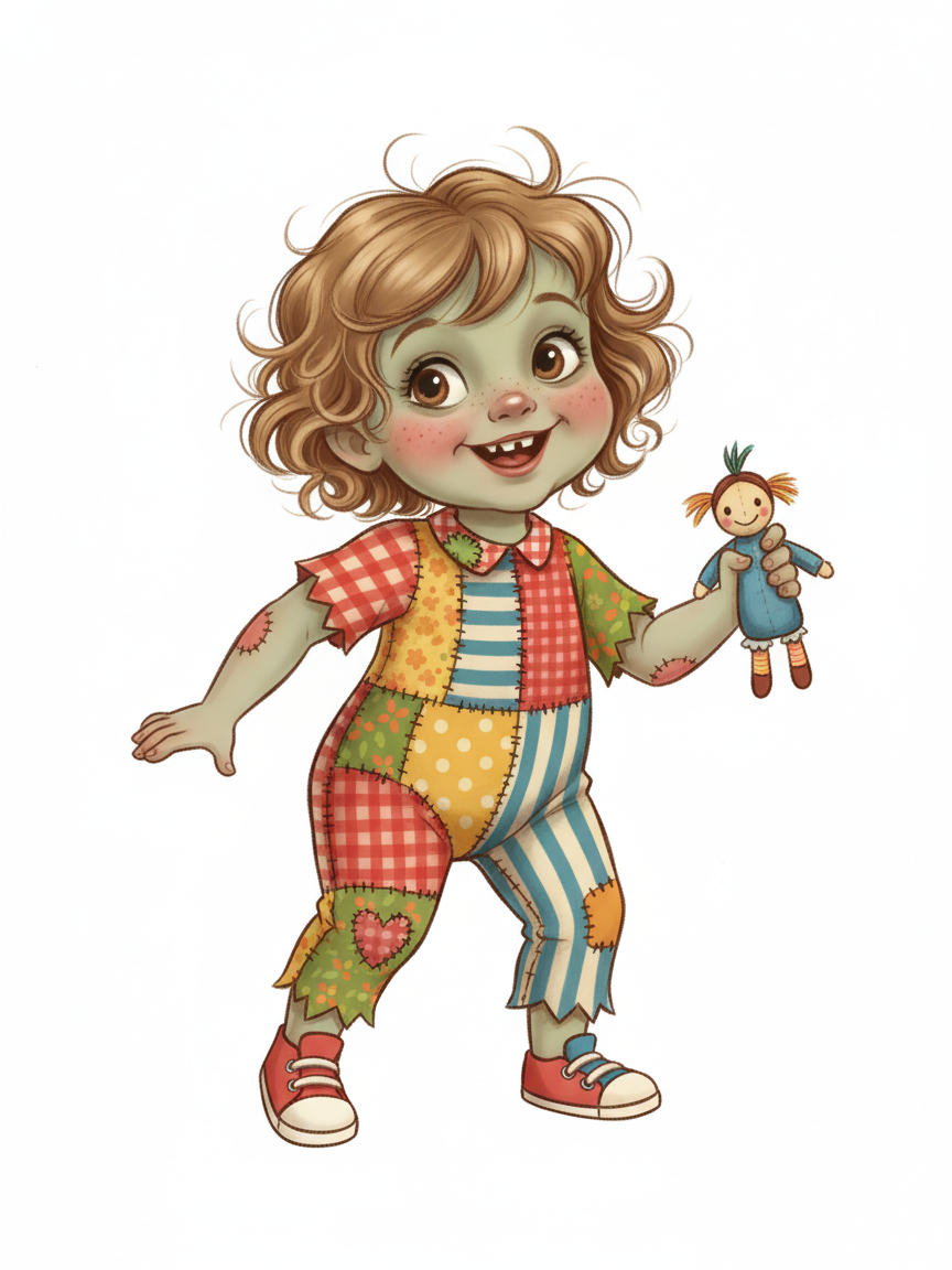 Julia the Zombaby - Vintage Storybook