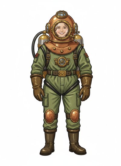 Mary's Dive into Adventure 🌊 - Vintage Storybook