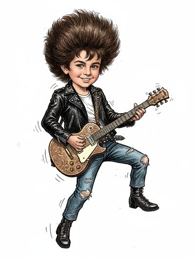 My Boy's Rockstar Dreams 🎸 - Victorian Illustration