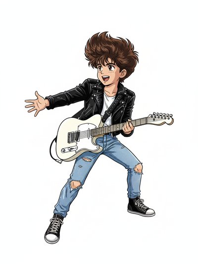 My Boy's Rockstar Dreams 🎸 - Classic Anime