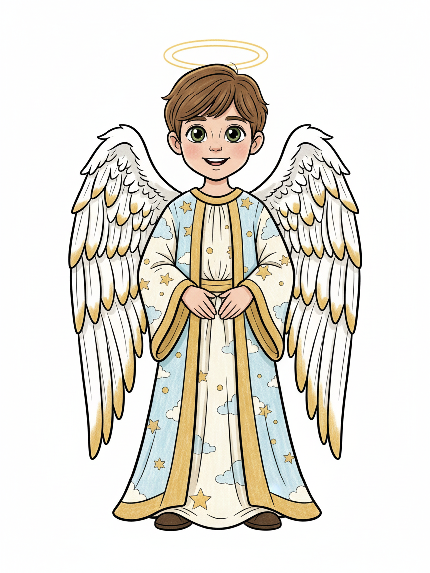 Georges the Guardian Angel - Classic Coloring Book