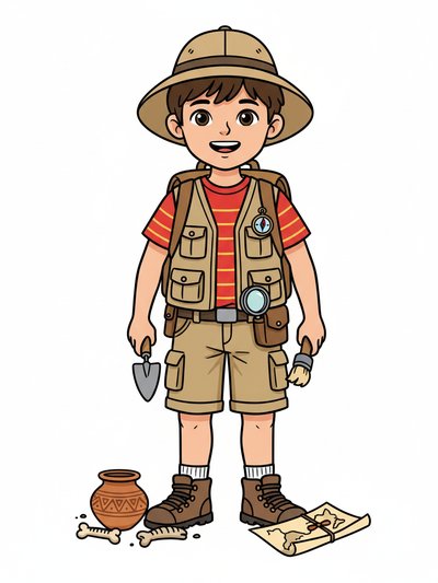 Georges the Little Explorer 🌍 - Classic Coloring Book