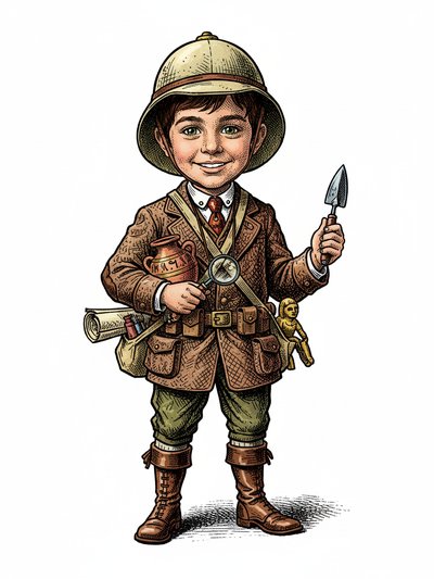 Georges the Little Explorer 🌍 - Victorian Illustration