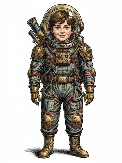 Georges' Galactic Adventures 🚀 - Victorian Illustration