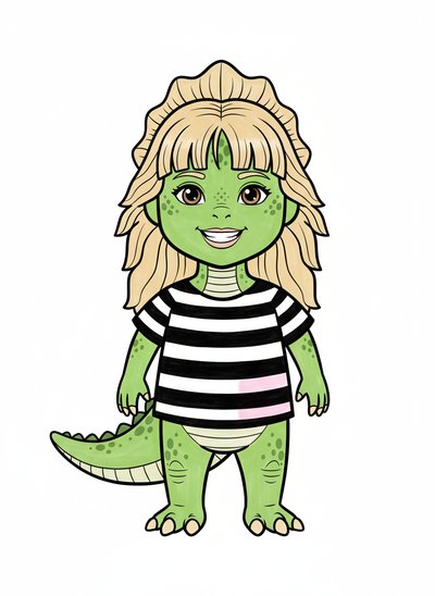 Mary's Dino Adventure 🦖 - Classic Coloring Book