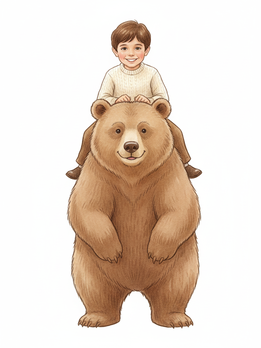 Georges the Bear Rider - Gentle Pencil