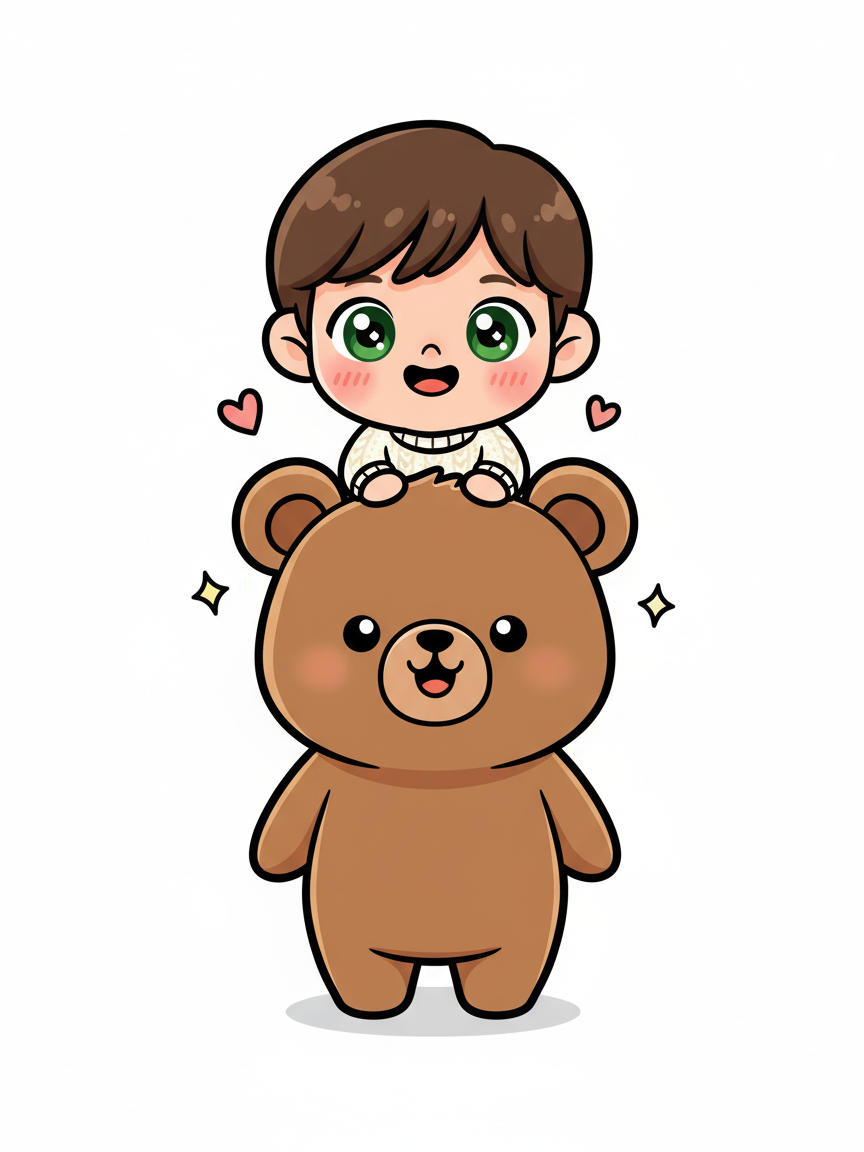 Georges the Bear Rider - Kawaii Cute