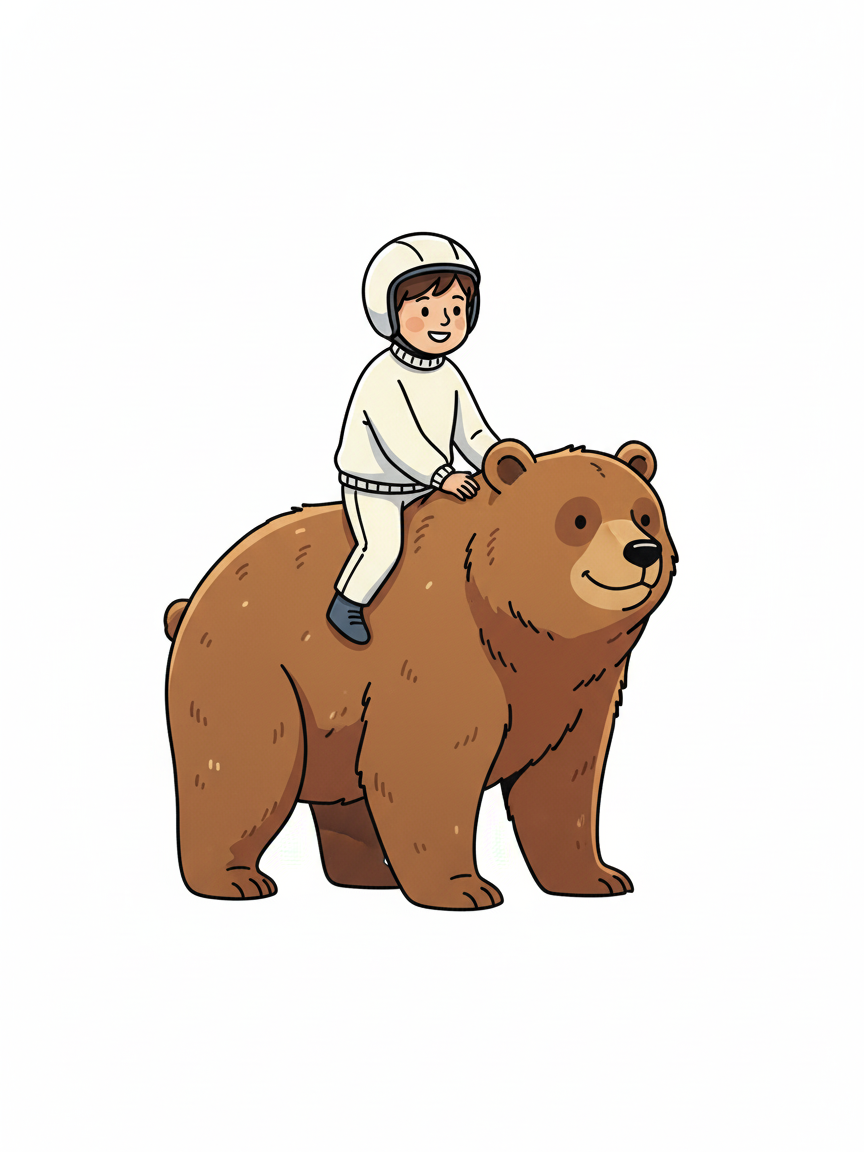 Georges the Bear Rider - Minimalist