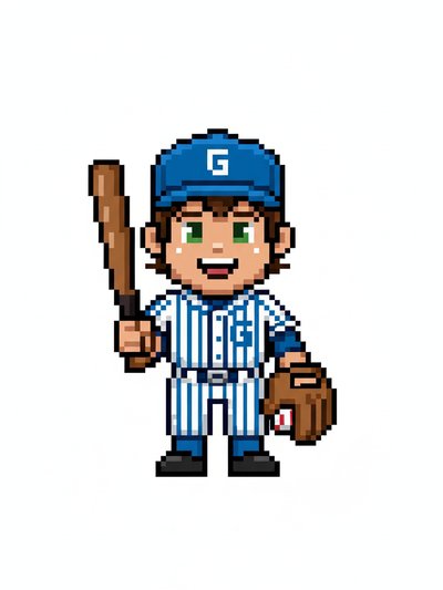 Georges' Baseball Dreams ⚾️ - Pixel Art