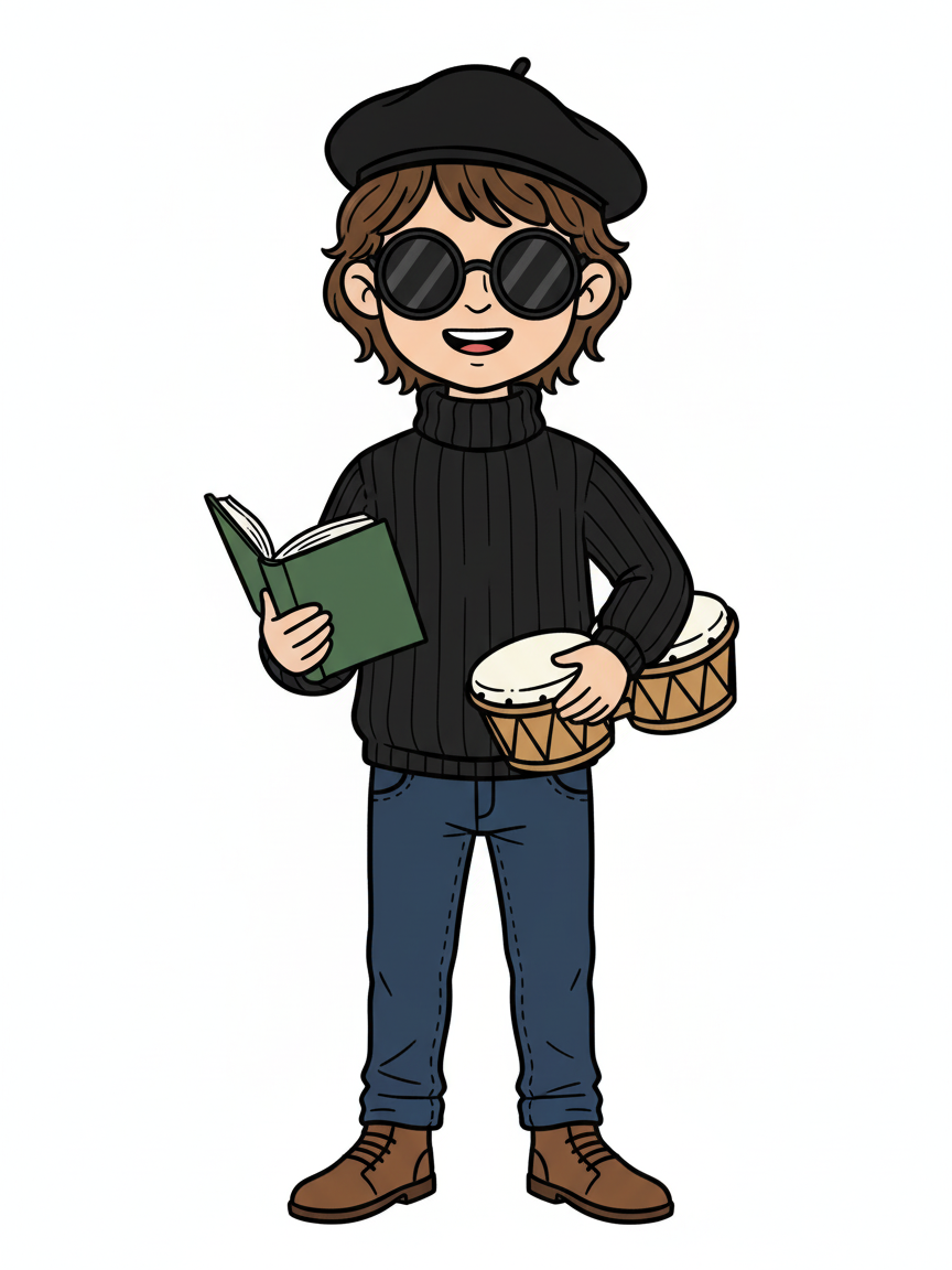 Georges the Beatnik Poet - Classic Coloring Book