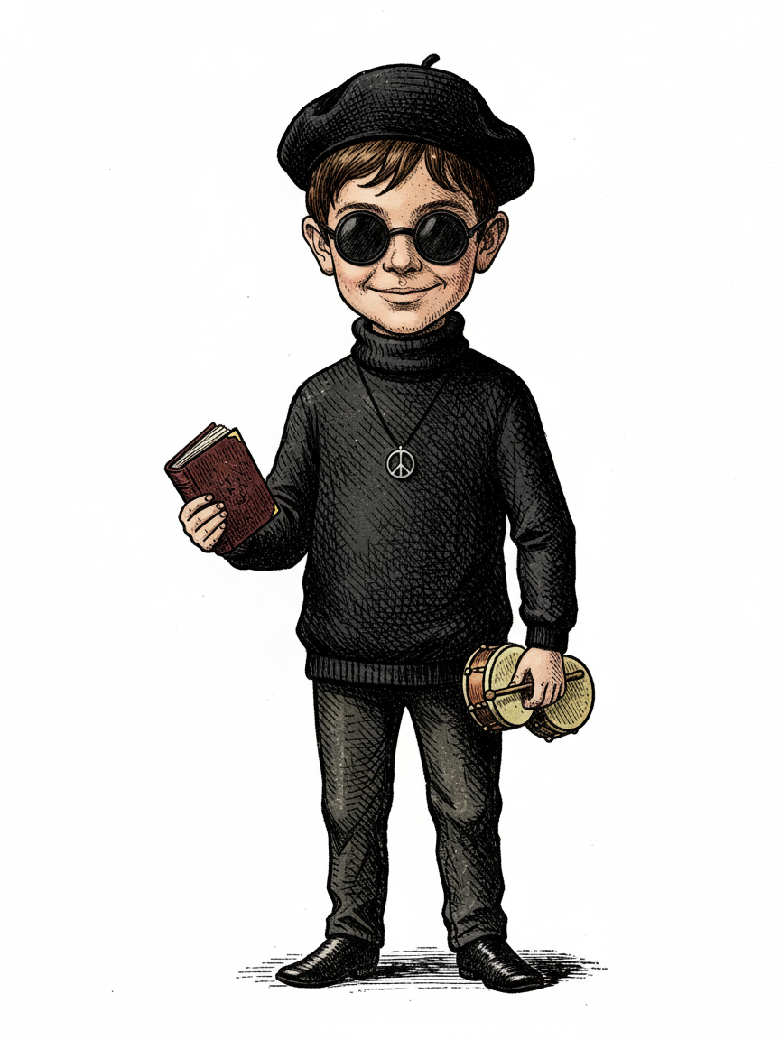 Georges the Beatnik Poet - Victorian Illustration