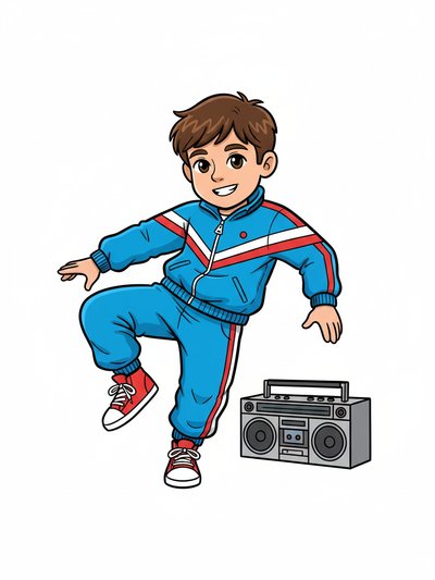 Georges' Breakdancing Adventure 💃 - Classic Coloring Book