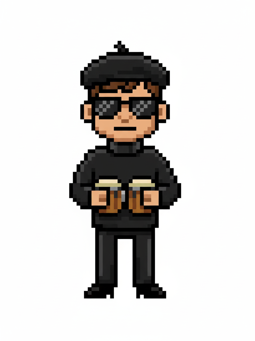 Georges the Beatnik Poet - Pixel Art