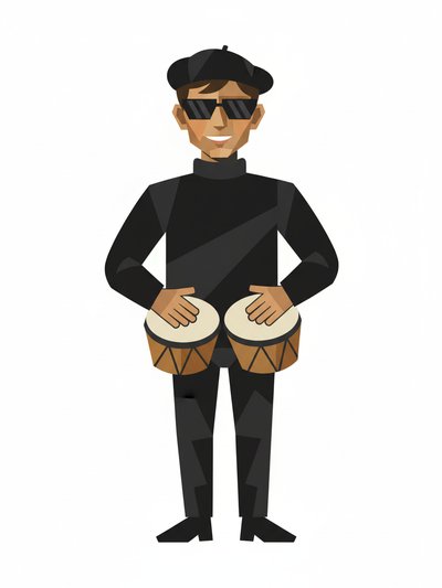 Georges' Beatnik Dream 🌟 - Cubist Painting