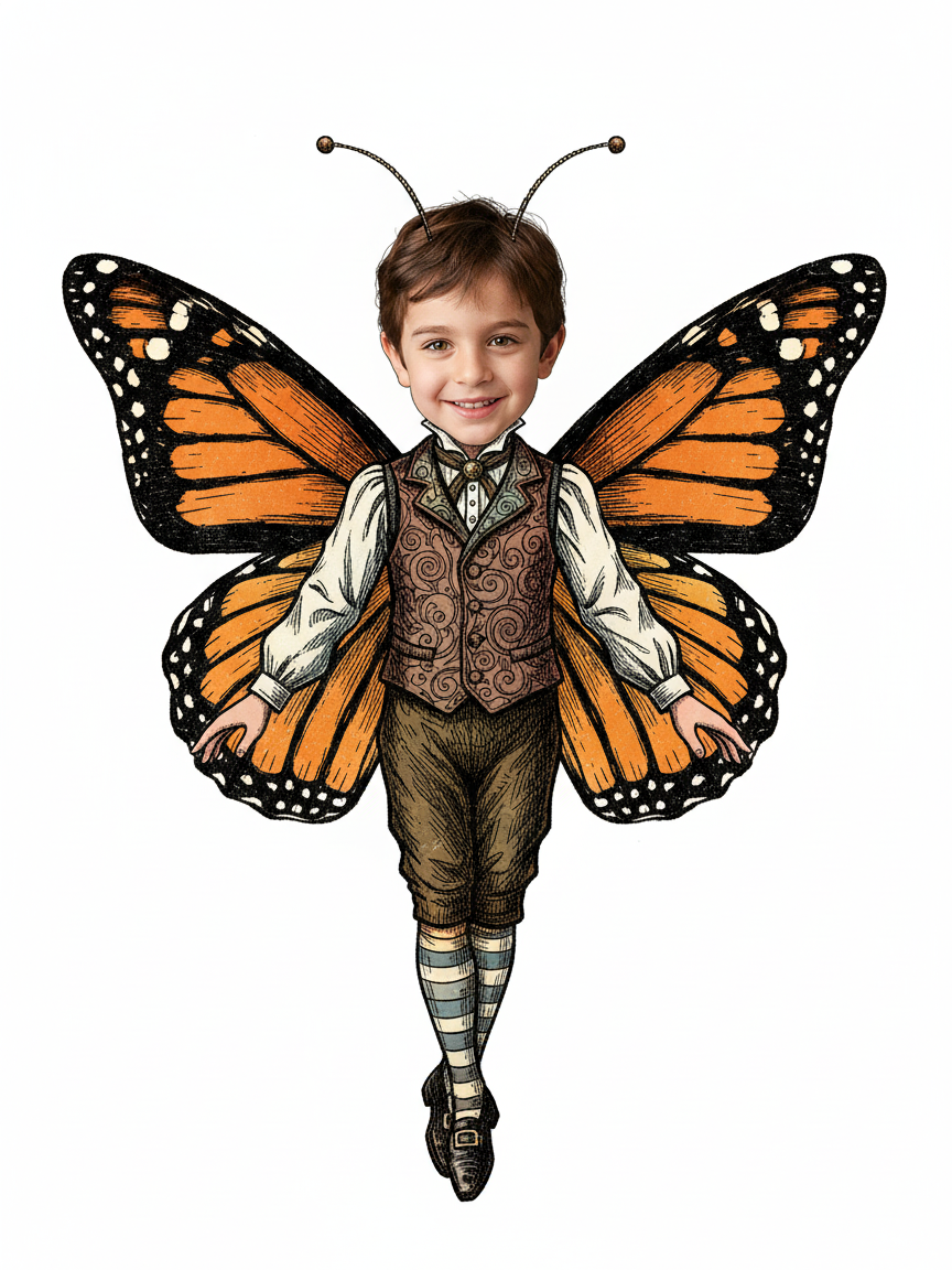 Georges the Flutterfly - Victorian Illustration