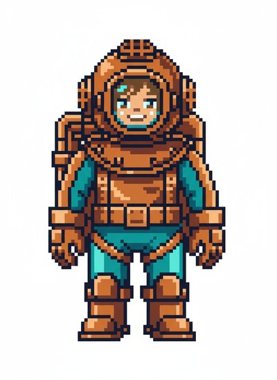 Mary's Dive into Adventure 🌊 - Pixel Art