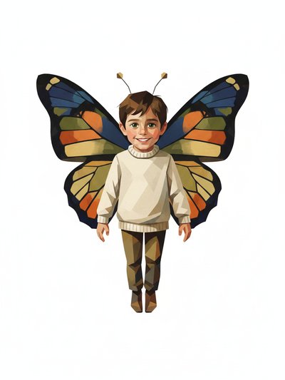 Georges' Butterfly Dreams 🦋 - Cubist Painting