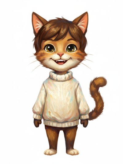 Georges' Whiskered Wonders - Impressionist Painting