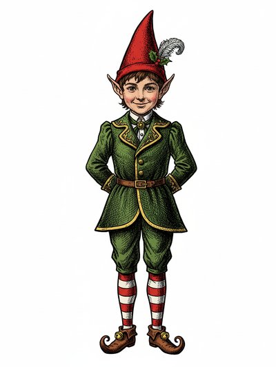 My Boy Georges' Elf Adventure 🎄 - Victorian Illustration