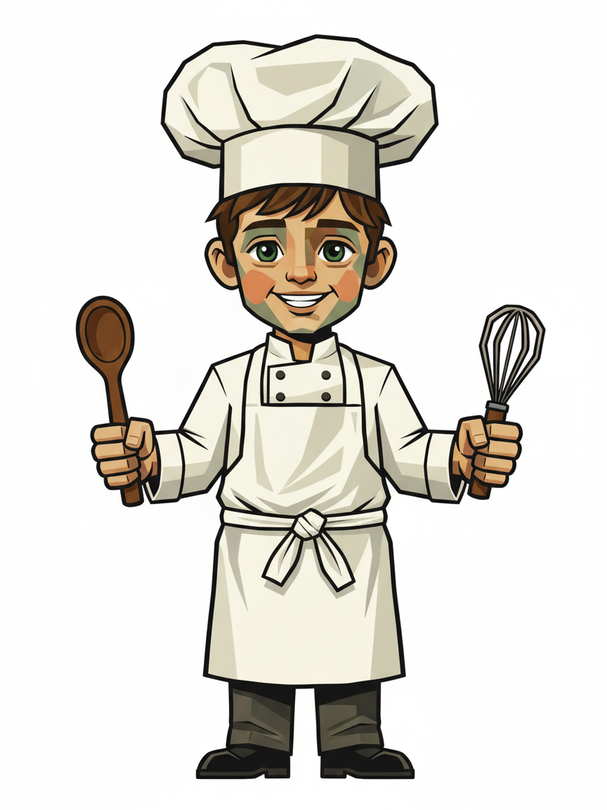 Chef Georges - Cubist Painting