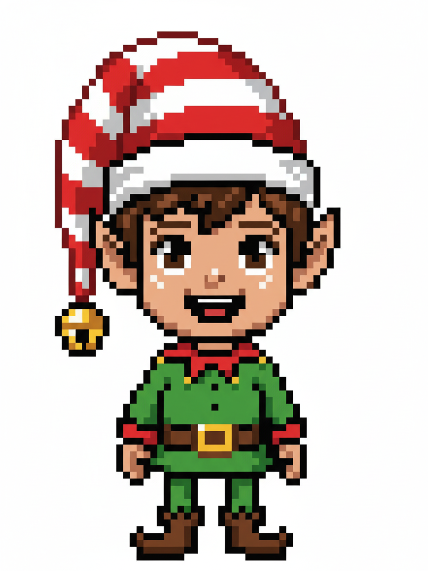 Georges the Festive Elf - Pixel Art