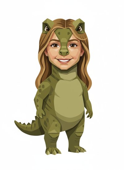 Mary's Dino Adventure 🦖 - Cubist Painting