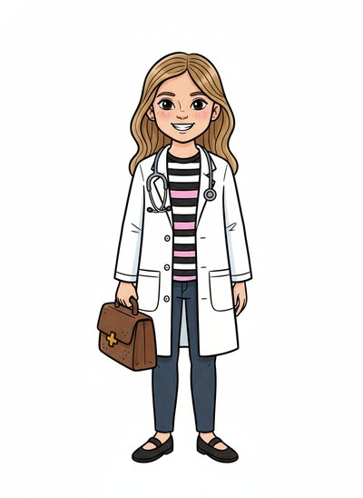 Doctor Mary in Action 🩺 - Classic Coloring Book