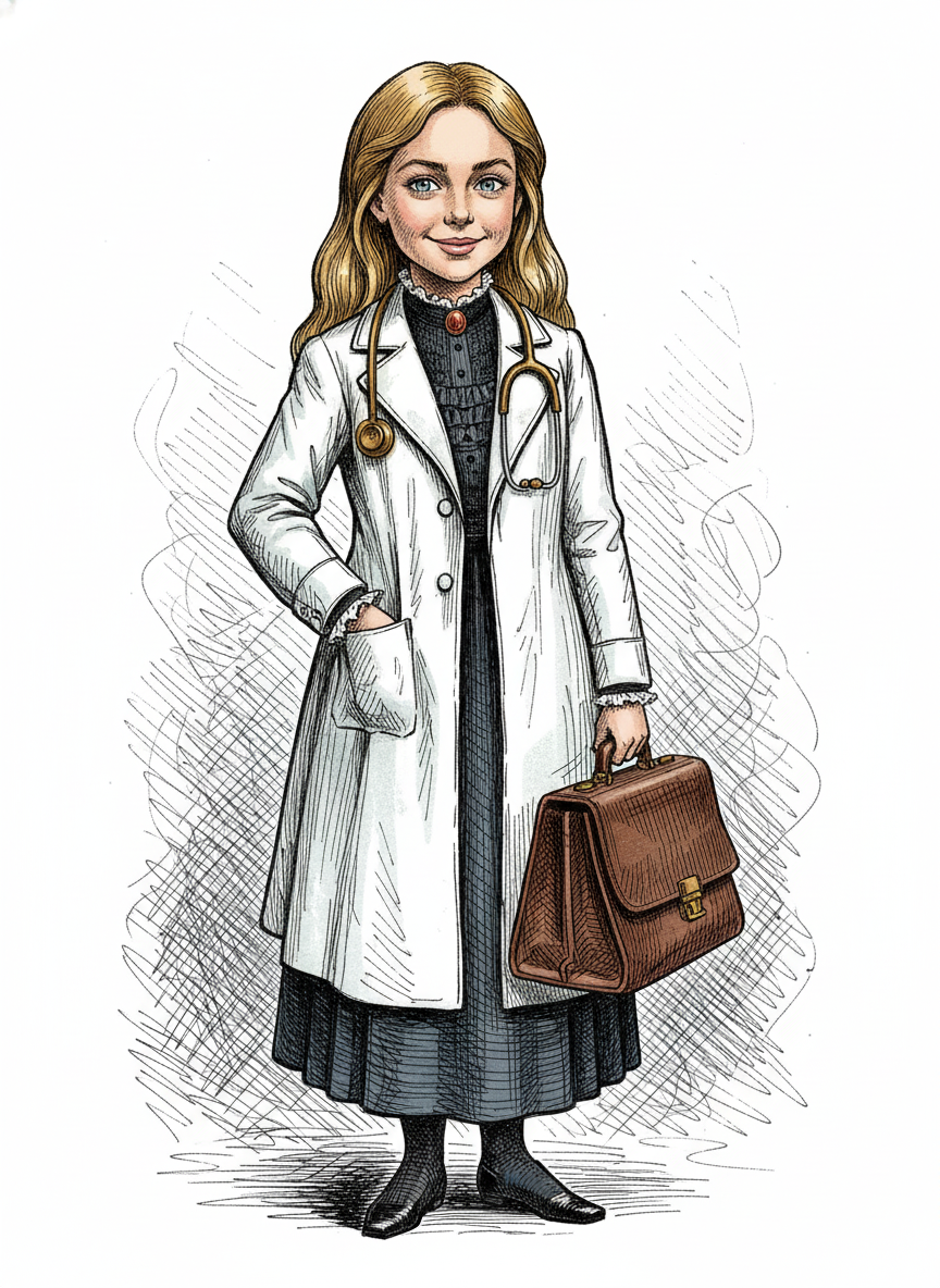Dr. Mary Care - Victorian Illustration