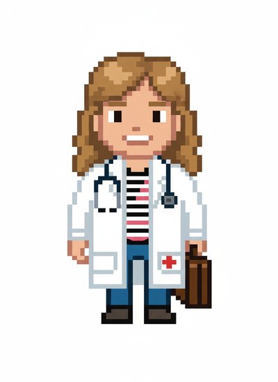 Doctor Mary in Action 🩺 - Pixel Art