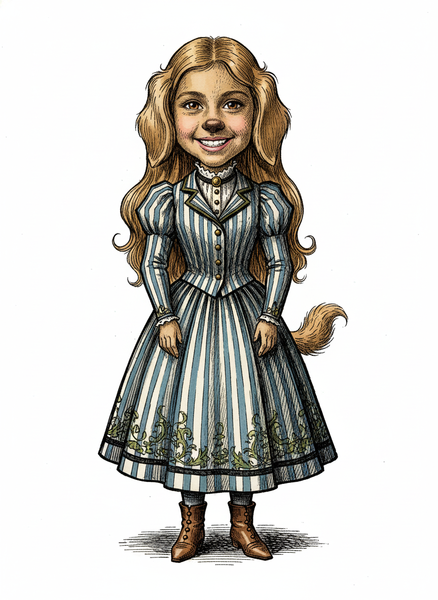 Mary the Pup - Victorian Illustration